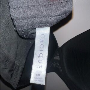 Lane Bryant Cacique Midnight 42I Black Push up Underwire Bra